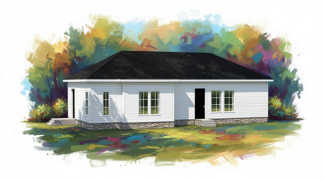 Bright 2-Bed House exterior render