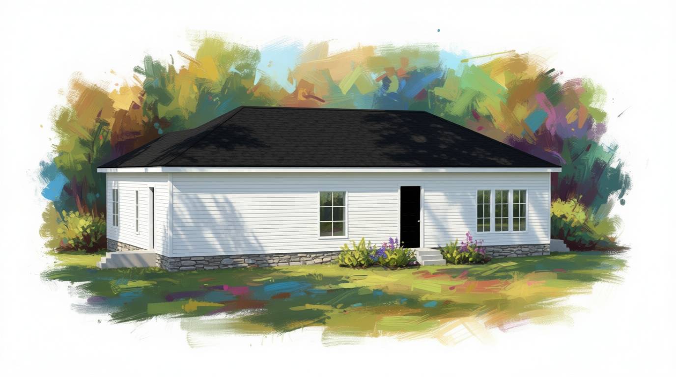 Bright 2-Bed Home exterior render