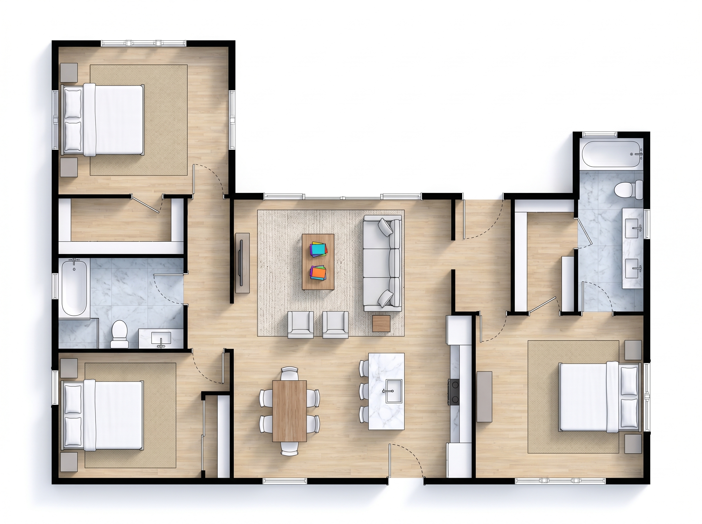 Bright 2-Bed Home floorplan
