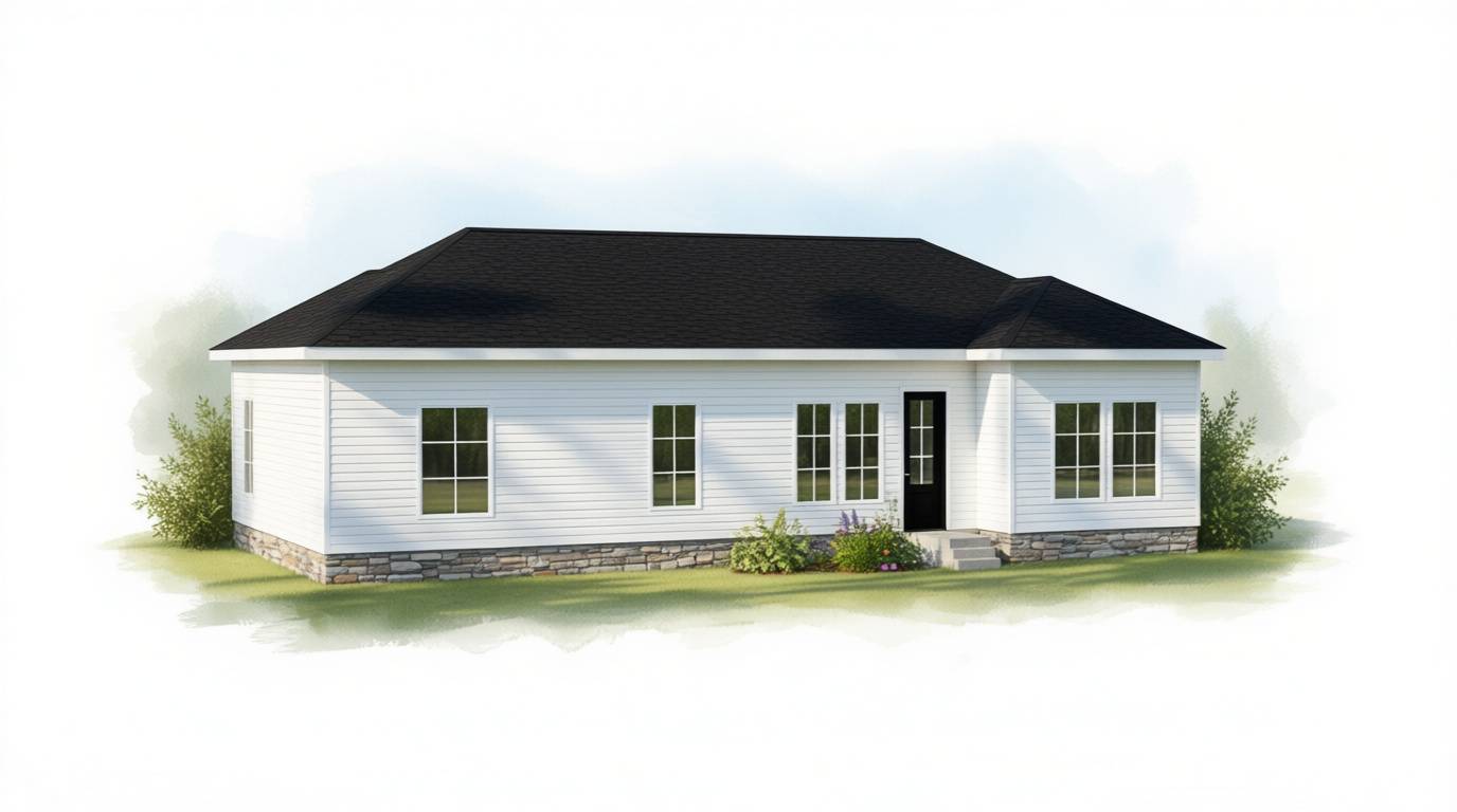 Bright 2-Bed Residence exterior render