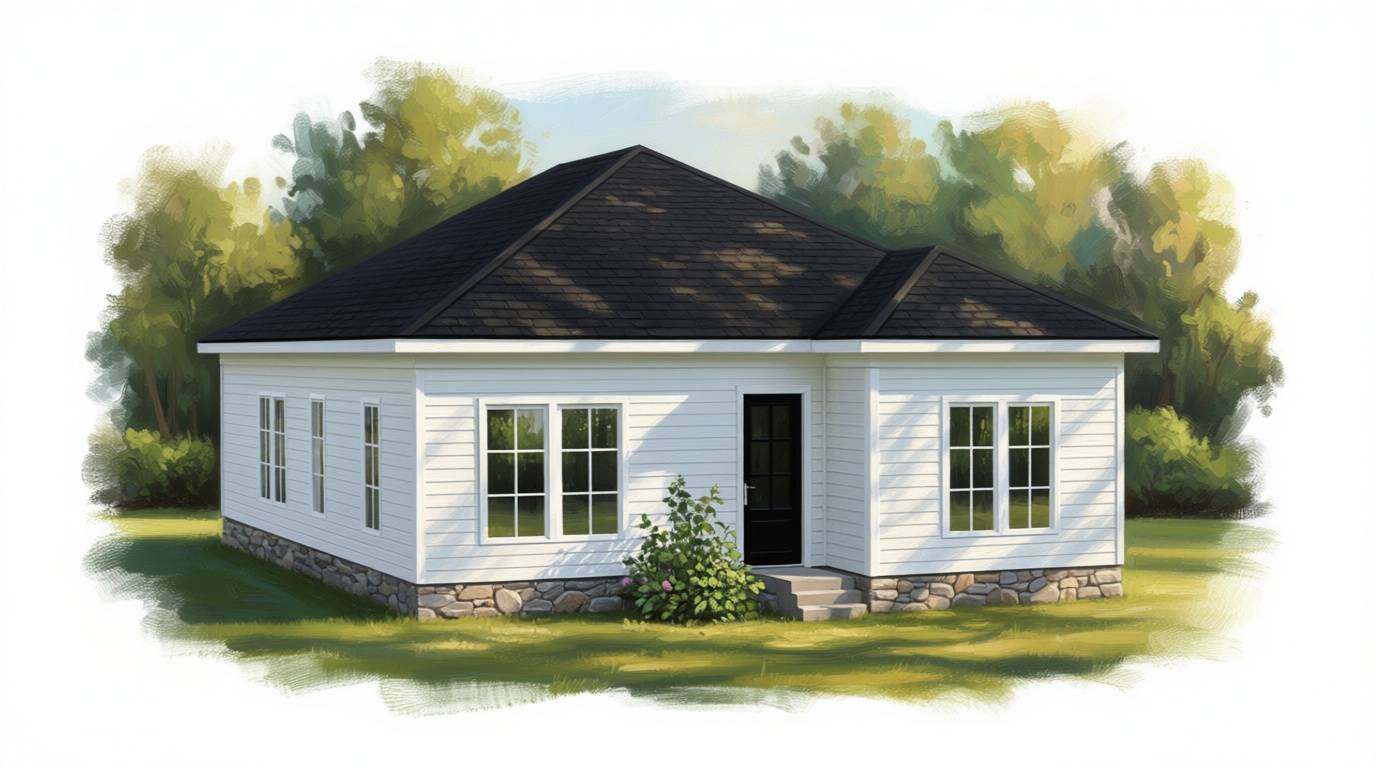 Bright 2-Bed Home exterior render