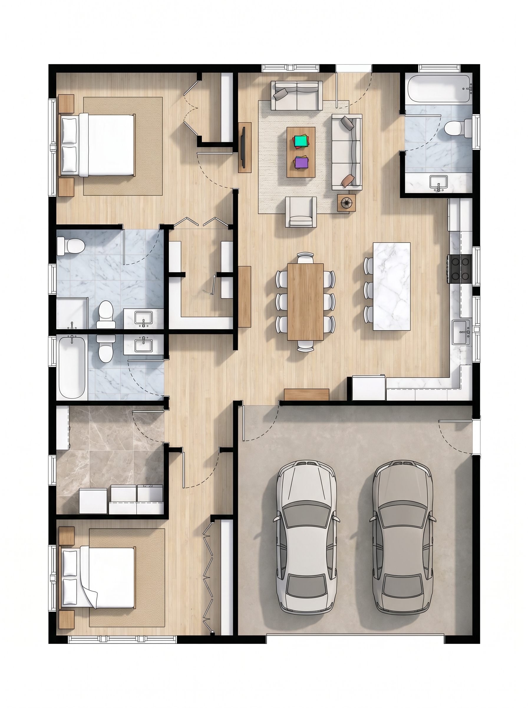 Compact Bold 3-Bed Home floorplan