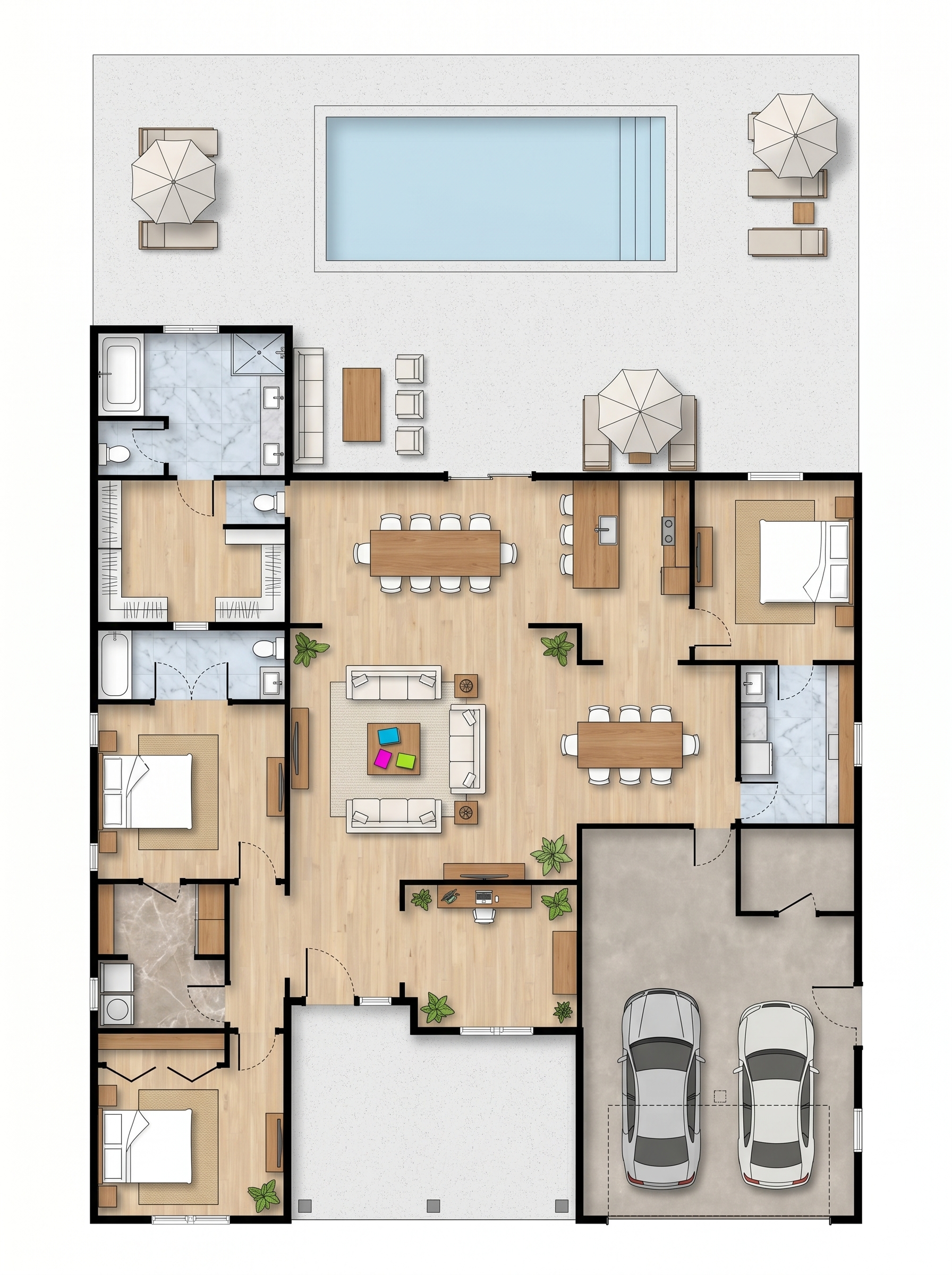Cozy 2-Bed Home floorplan