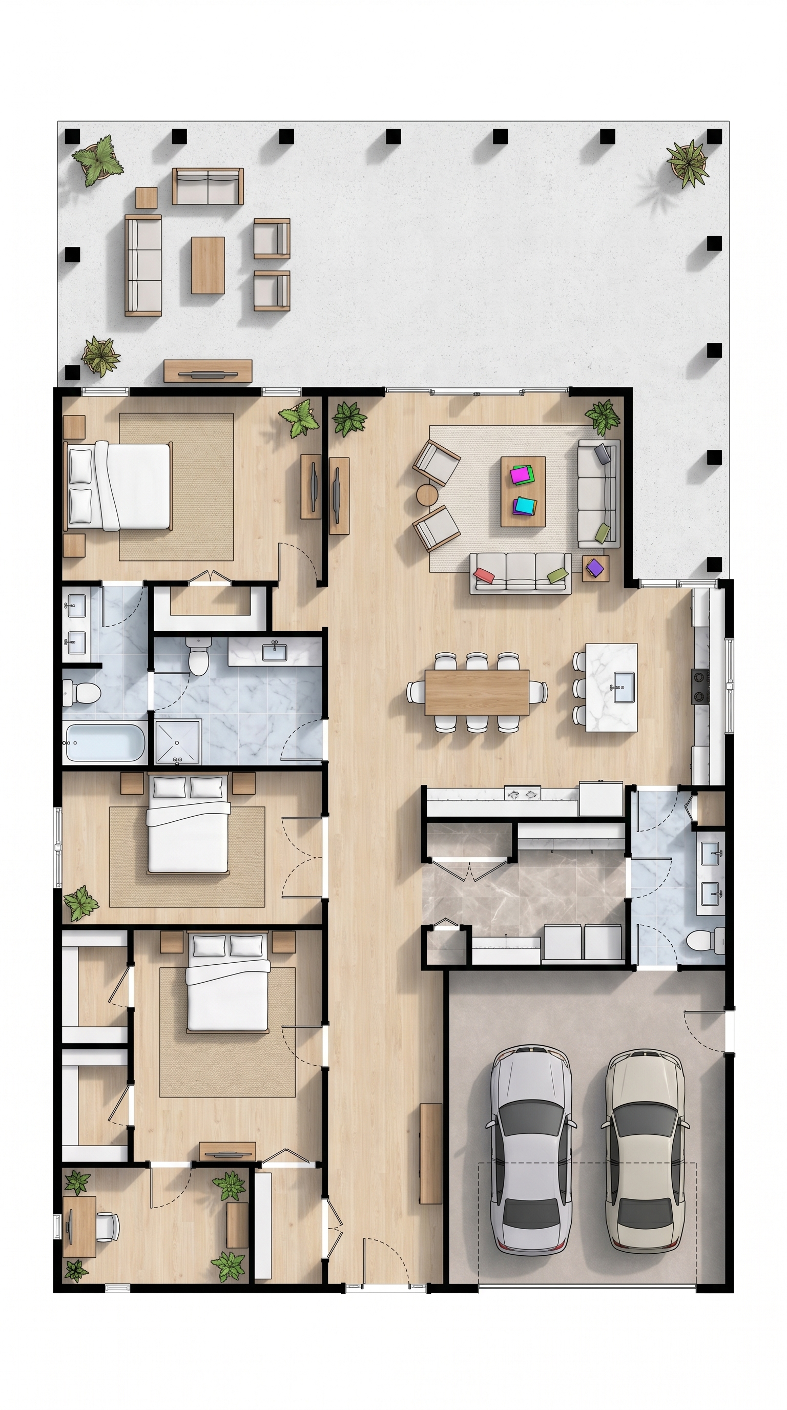 Spacious Natural 2-Bed Home floorplan